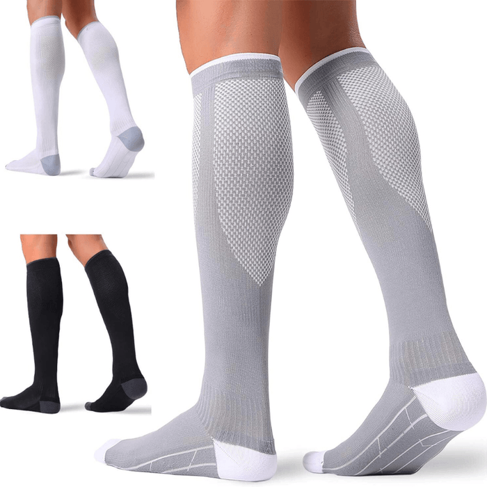 Pack Of 3 Solid Design Compression Socks