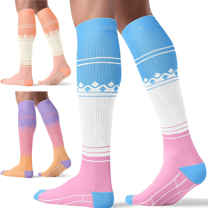 Pack Of 3 Solid Design Compression Socks