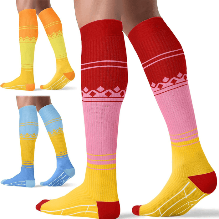 Pack Of 3 Solid Design Compression Socks