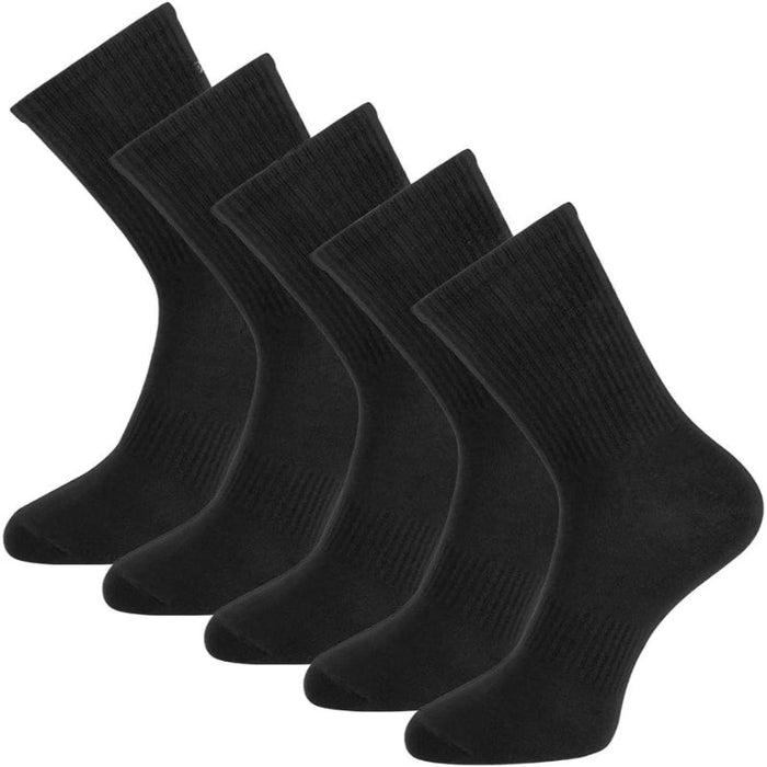 Pack Of 5 Athlete Odor Resistant Crew Antimicrobial Socks