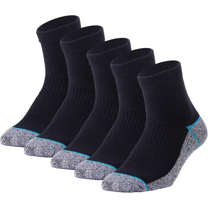 Pack Of 5 Copper Infused Quarter Antimicrobial Socks