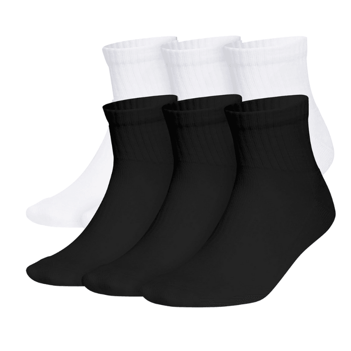 6 Pairs Solid Athletic Style Compression Socks