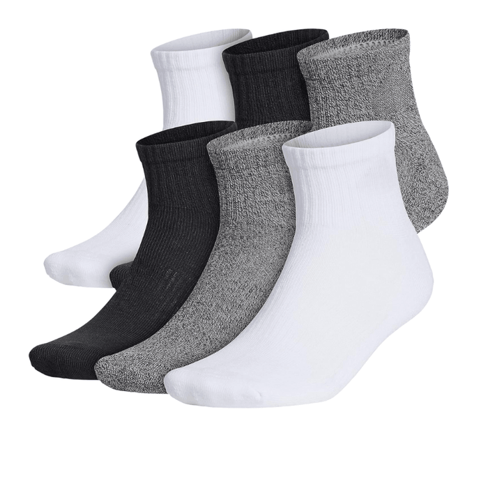 6 Pairs Solid Athletic Style Compression Socks