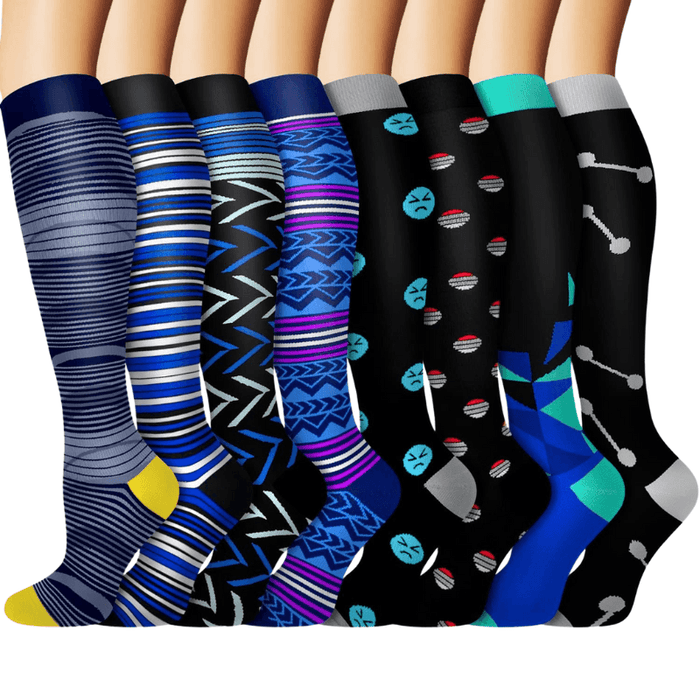 Pack Of 8 Running Compression Socks