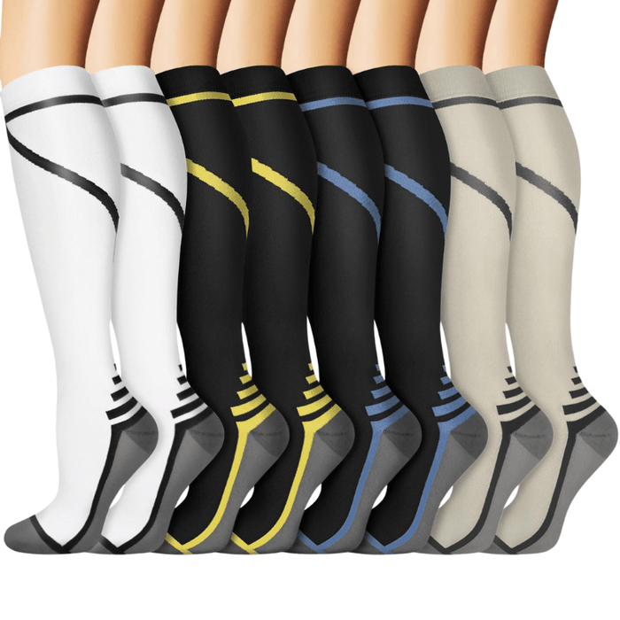 Pack Of 8 Running Compression Socks