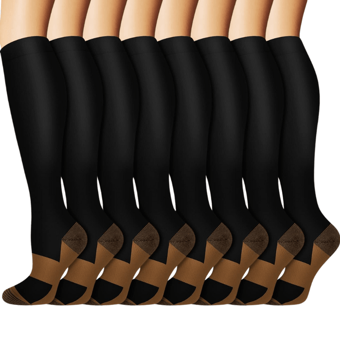 Pack Of 8 Running Compression Socks