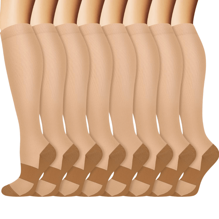 Pack Of 8 Running Compression Socks