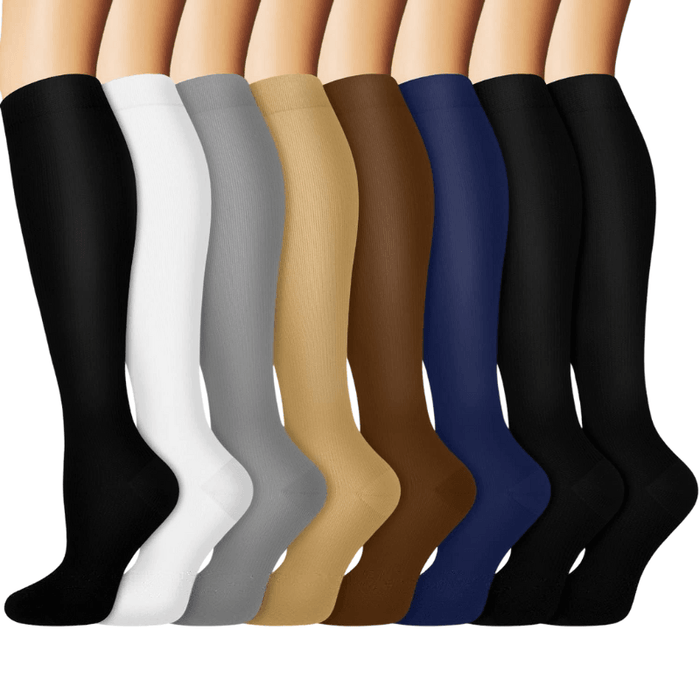 Pack Of 8 Running Compression Socks