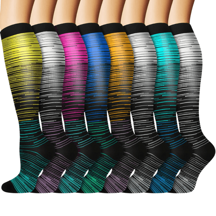 Pack Of 8 Running Compression Socks