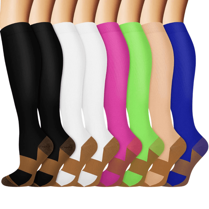 Pack Of 8 Running Compression Socks