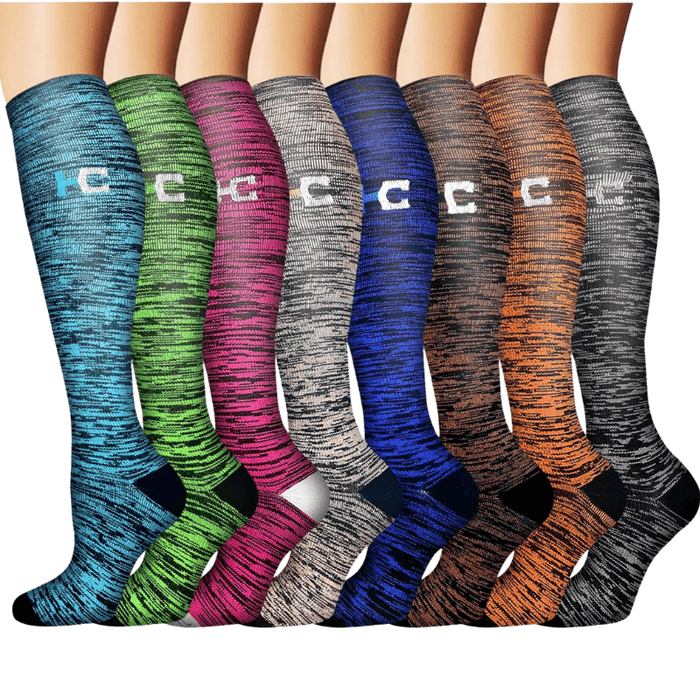 Pack Of 8 Running Compression Socks