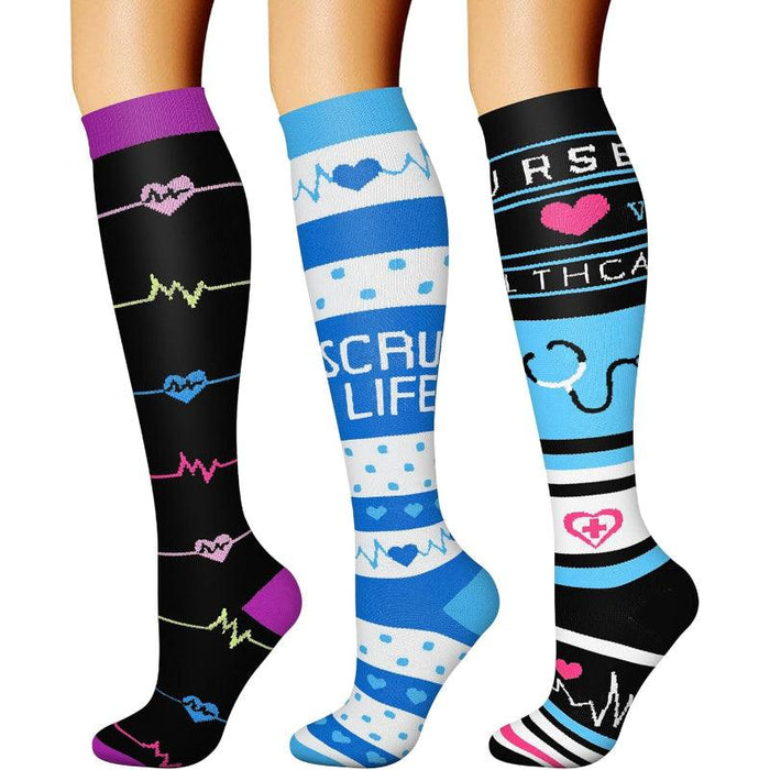 3 Pack Of Running Compression Socks