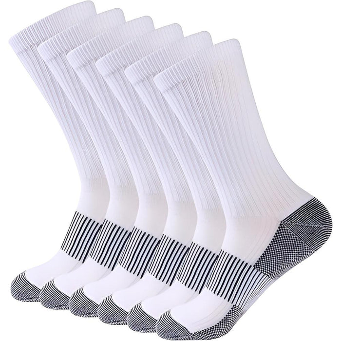 6 Pairs Copper Ion Arthritis Socks With Arch Support