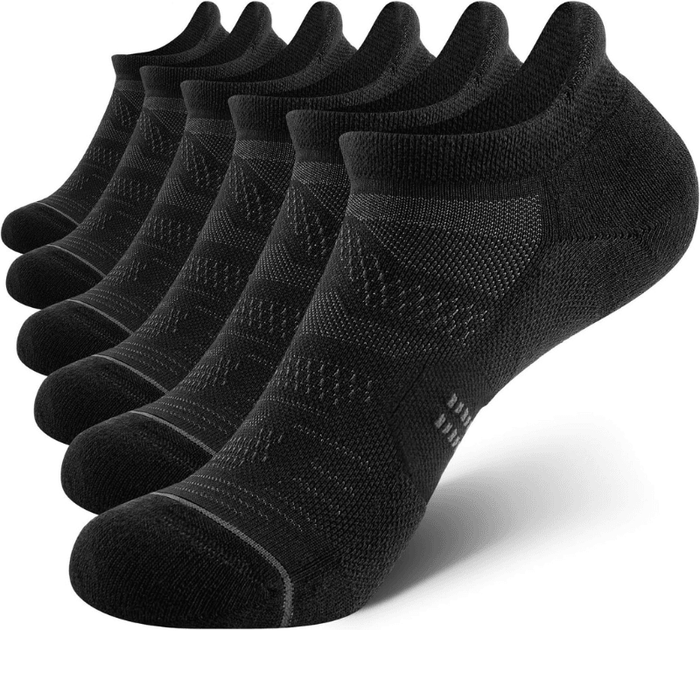 6 Pairs Cushioned Running Ankle Support Socks