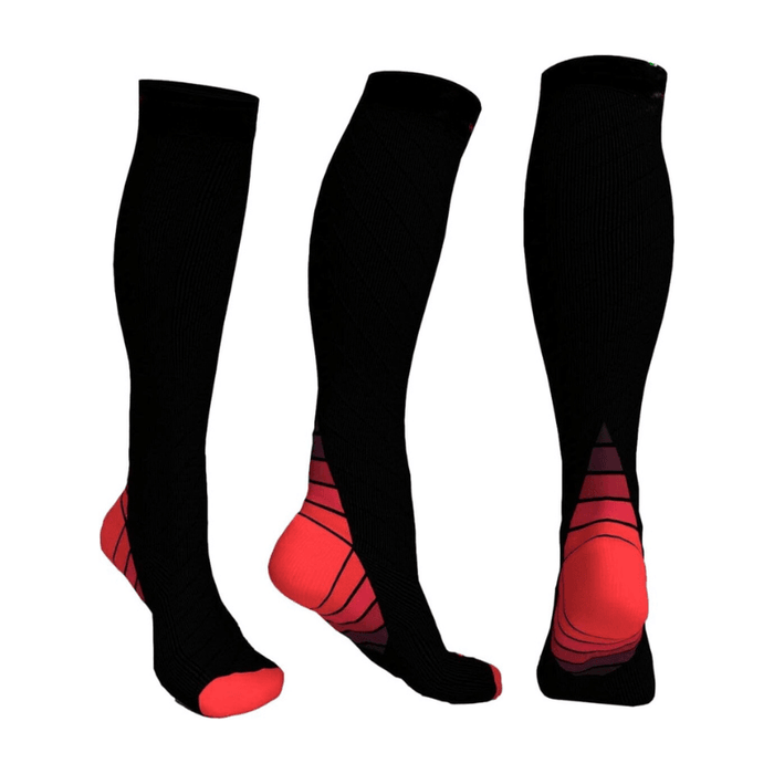 Solid Pattern Athletic Style Compression Socks