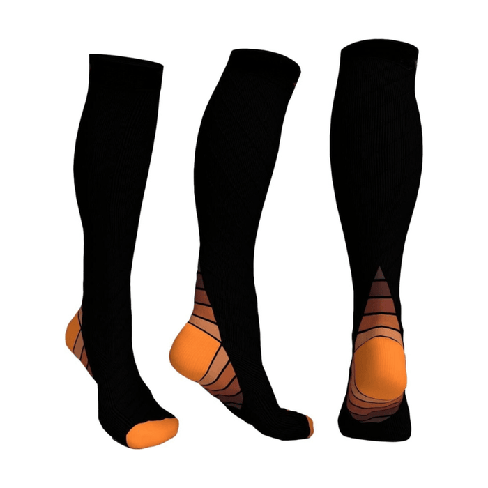 Solid Pattern Athletic Style Compression Socks