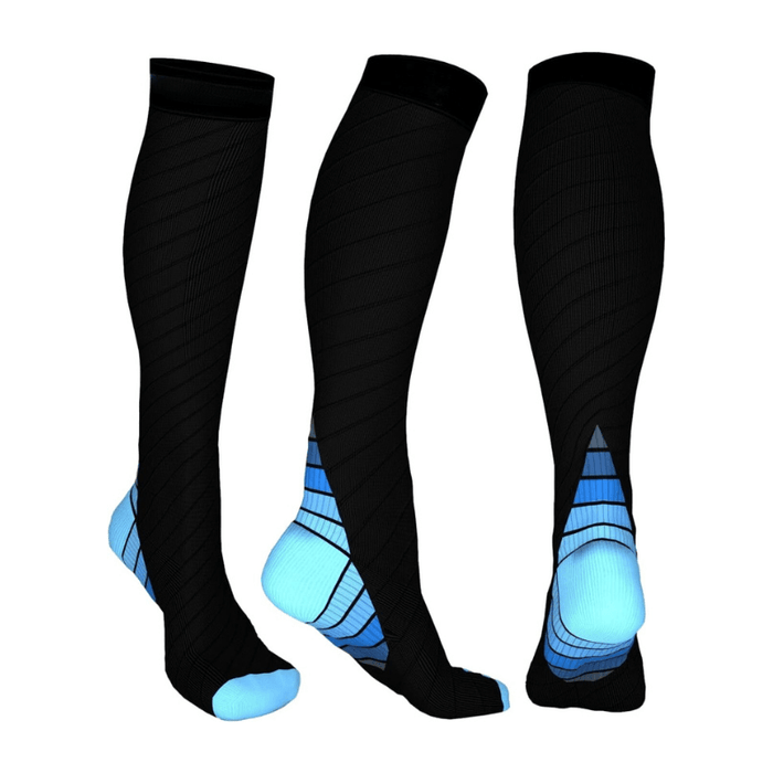 Solid Pattern Athletic Style Compression Socks