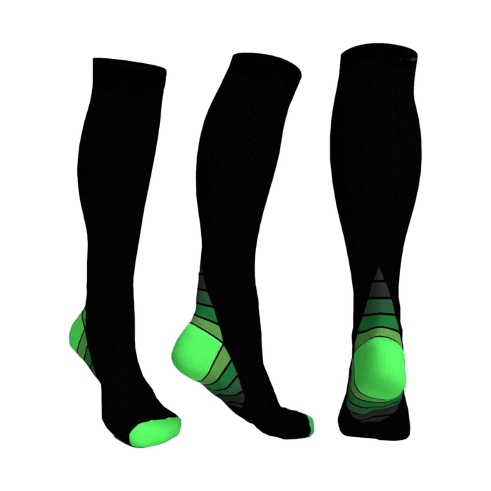 Solid Pattern Athletic Style Compression Socks