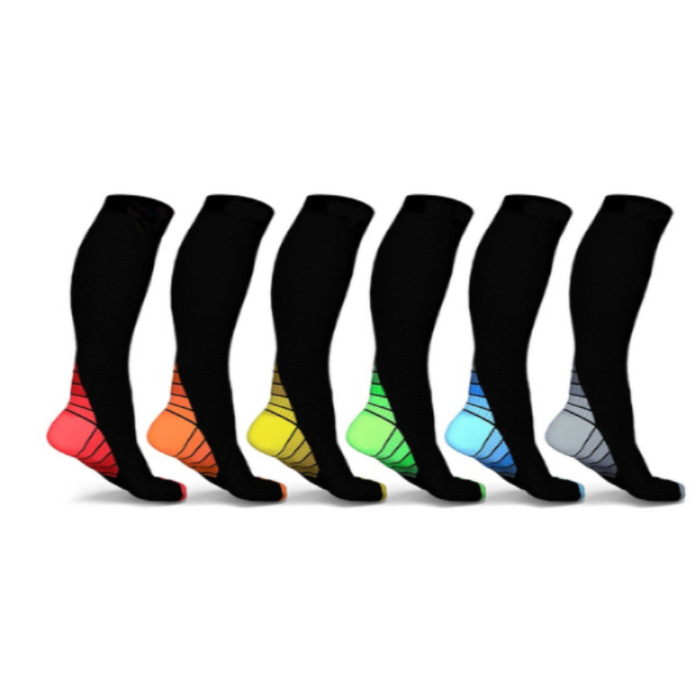 Ultra V-Striped Knee-High Compression Socks