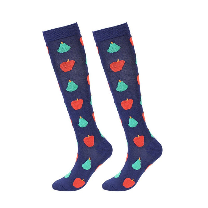 7 Pairs Cartoon Fruit Compression Socks