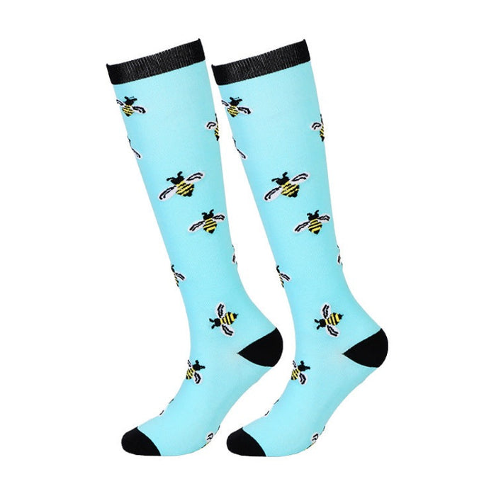 Spring Summer Animal Cartoon Compression Socks 7 Pairs
