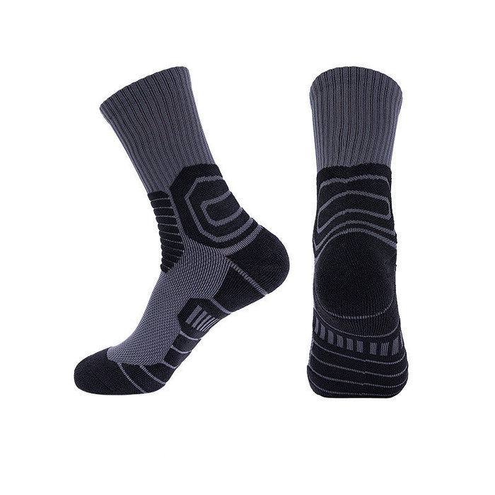 Men's Sports Sweat-Absorbent Non-Slip Running Socks