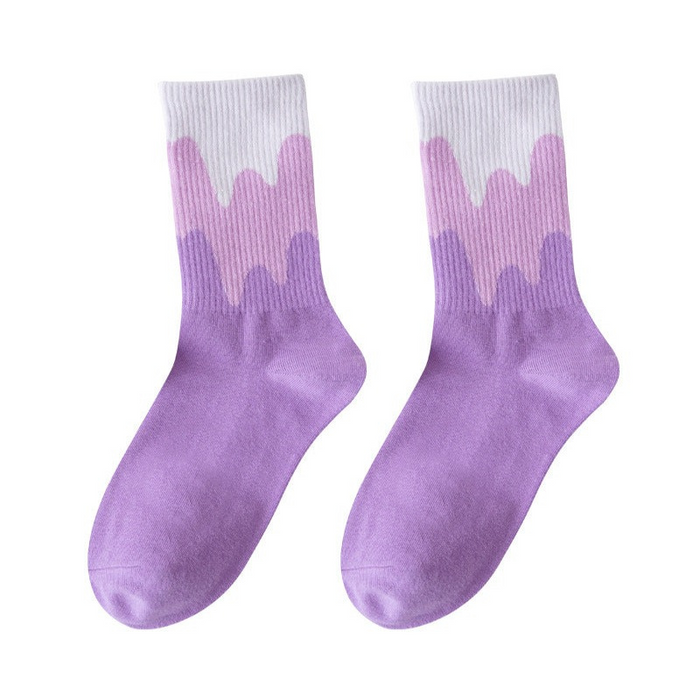 Unisex Double Color Compression Socks