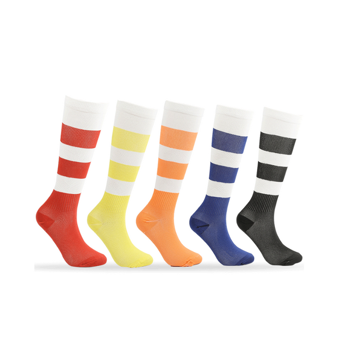 5 Pairs Non-Slip Striped Compression  Socks