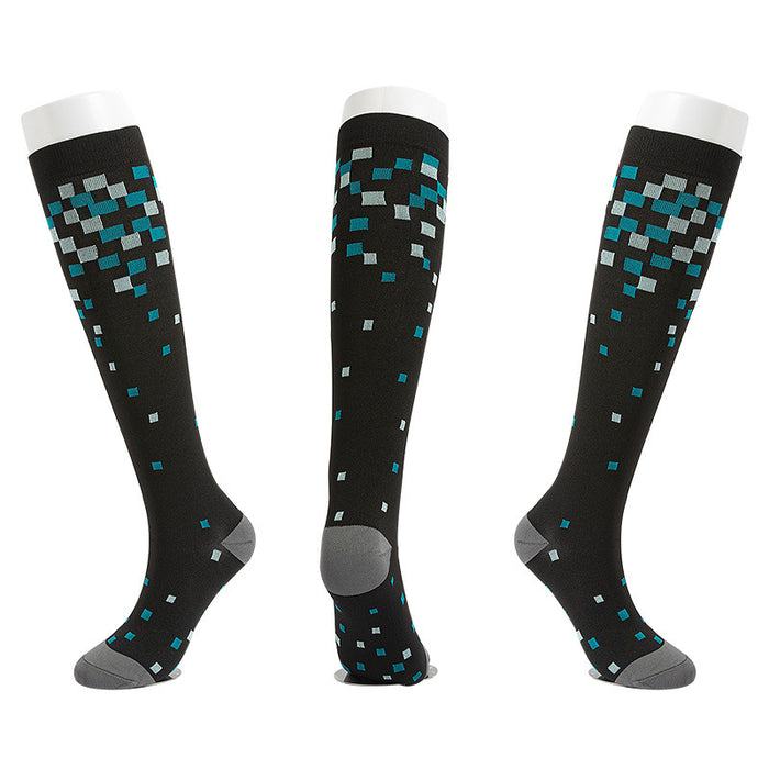 6 Pairs Fashion Sports Running Compression Socks