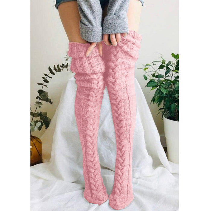 Warm And Cosy Over-Knee Knitted Socks