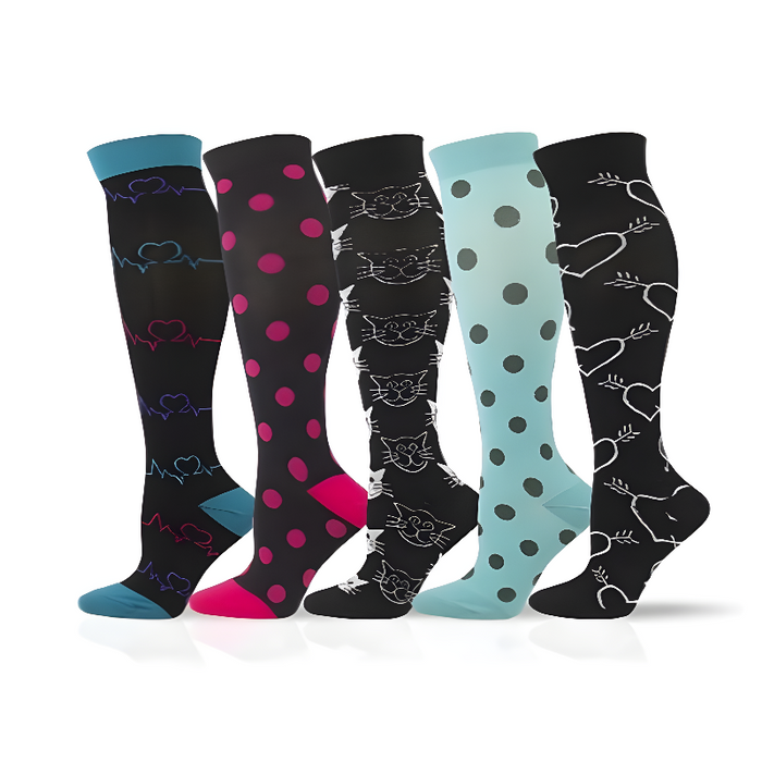 Colorful Compression Stocking Sports - 5 Pairs