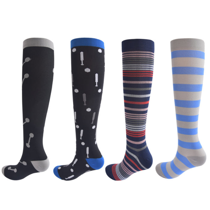 Long Tube Leisure Sports Fitness Cropped Socks (4 pairs)