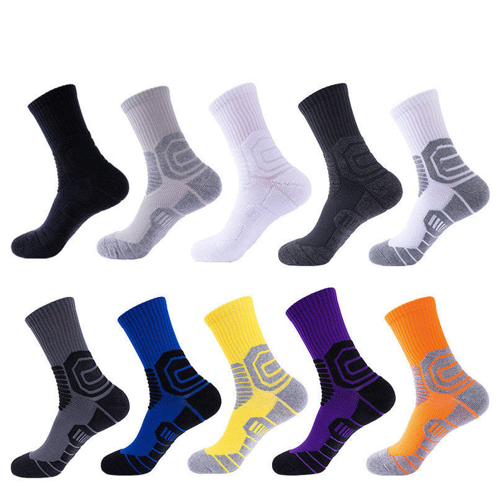 Men's Sports Sweat-Absorbent Non-Slip Running Socks