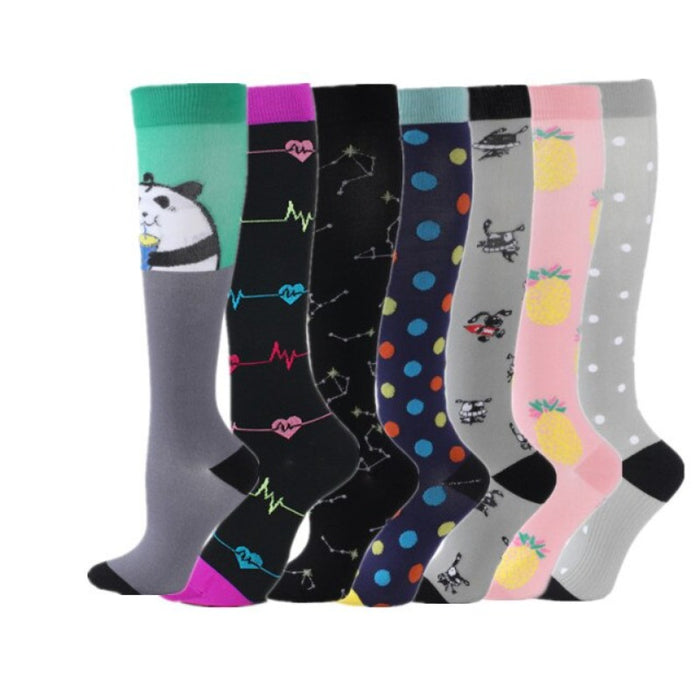 Colorful Compression Stocking For Women (7-Pack)