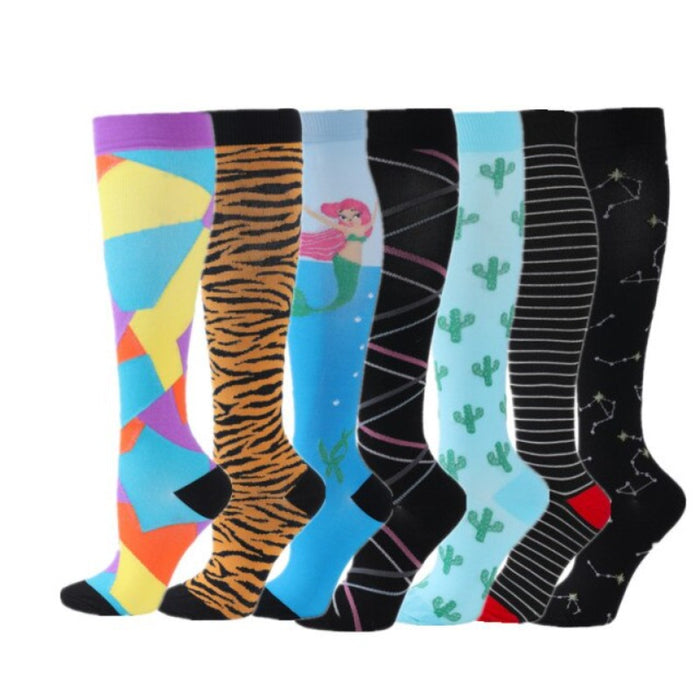 Colorful Compression Stocking For Women (7-Pack)